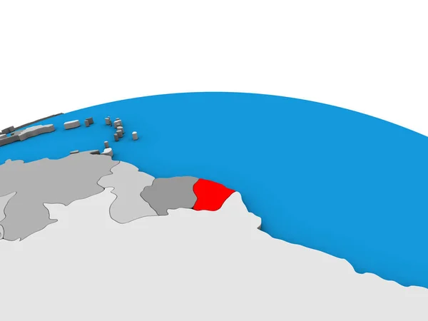 Francia Guyana Politikai Földgömb Illusztráció — Stock Fotó