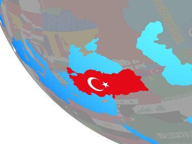 Basit Dünya Ulusal bayrağını hindi. 3D çizim.