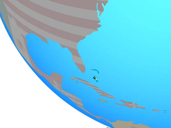 Bahamas National Flag Simple Globe Illustration — Stock Photo, Image