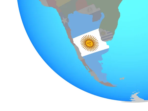 Argentina Con Bandera Nacional Globo Sencillo Ilustración — Foto de Stock