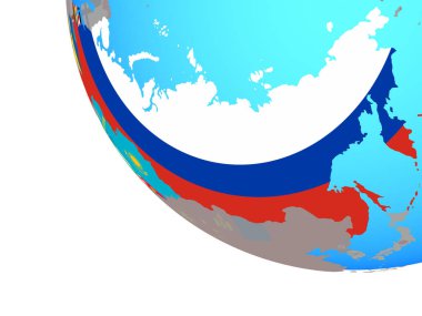 Basit Dünya Ulusal bayrakları ile eski Sovyetler Birliği. 3D çizim.