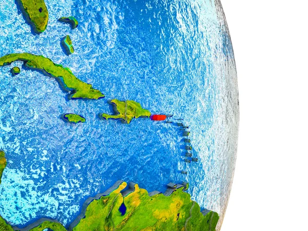Пуерто Ріко Моделі Землі Розділених Країнах Синій Океанів Ілюстрація — стокове фото