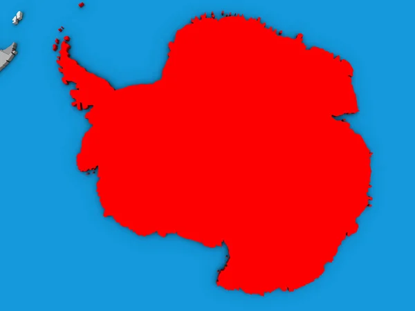 Антарктида Голубом Политическом Глобусе Иллюстрация — стоковое фото