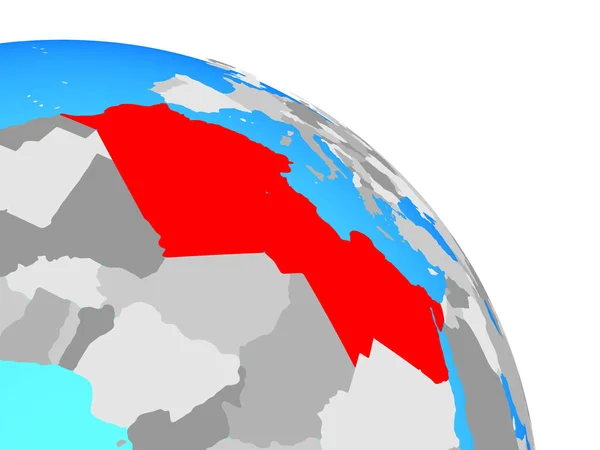 Північна Африка Простий Синій Політичних Земної Кулі Ілюстрація — стокове фото