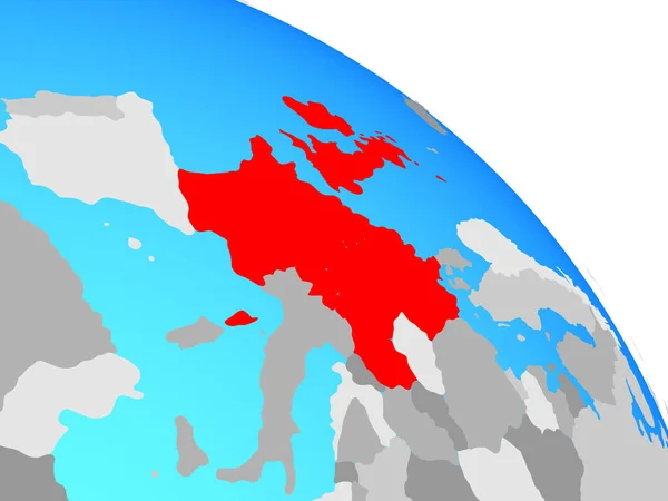 Δυτική Ευρώπη Απλό Μπλε Πολιτική Σφαίρα Απεικόνιση — Φωτογραφία Αρχείου