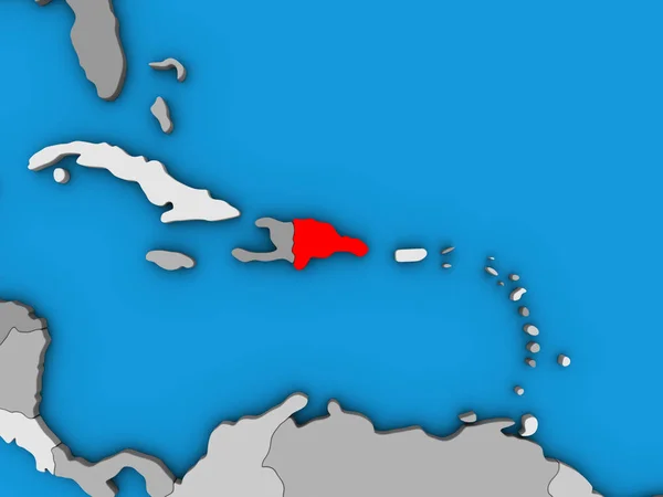 Домініканська Республіка Синій Політичних Моделі Землі Ілюстрація — стокове фото