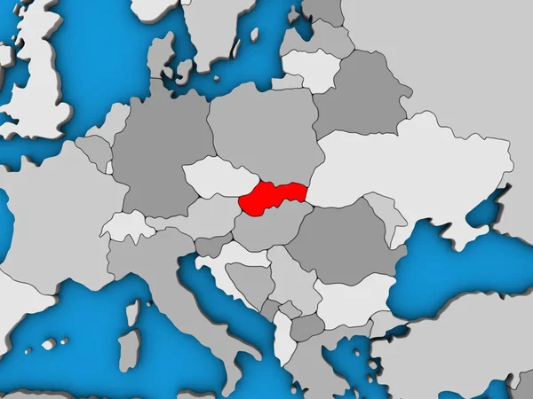 Slovakia Blue Political Globe Illustration — Stock Photo, Image