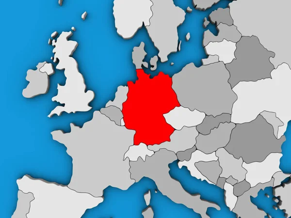 Німеччина Синій Політичних Моделі Землі Ілюстрація — стокове фото