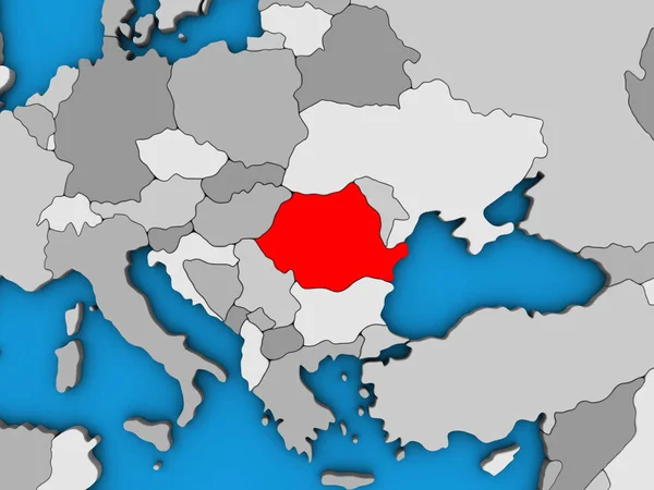 Румунія Синій Політичних Моделі Землі Ілюстрація — стокове фото