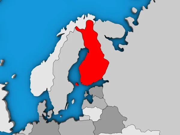 Фінляндія Синій Політичних Моделі Землі Ілюстрація — стокове фото