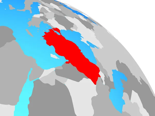 Turkiet Enkla Blå Politiska Jordglob Illustration — Stockfoto
