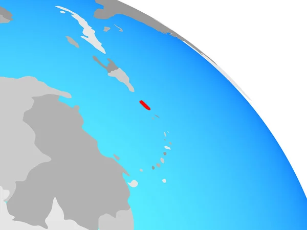 Puerto Rico Jednoduché Modré Politické Globe Obrázek — Stock fotografie