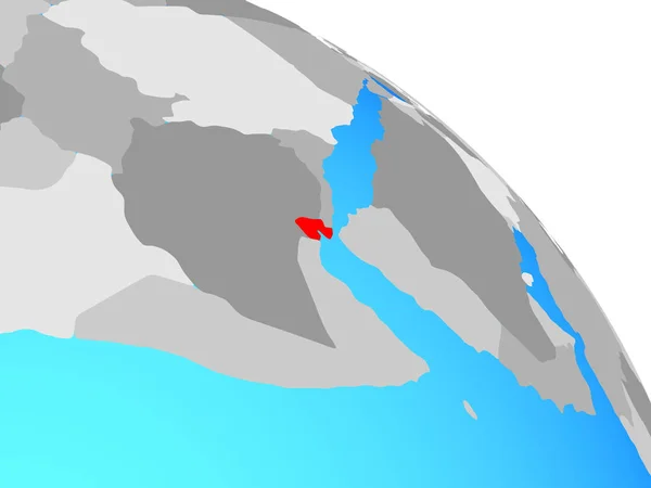 Djibouti Enkla Blå Politiska Jordglob Illustration — Stockfoto