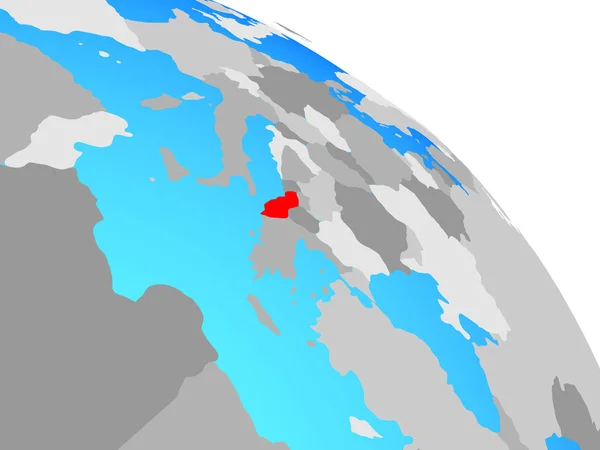 Albanien Enkla Blå Politiska Jordglob Illustration — Stockfoto