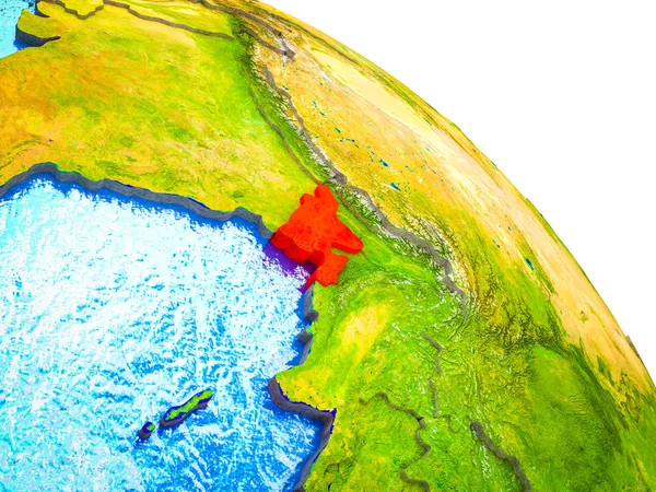 Бангладеш Виділені Моделі Землі Водою Видимих Кордони Ілюстрація — стокове фото