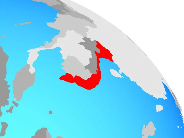 Wietnam Prosty Niebieski Globus Polityczny Ilustracja — Zdjęcie stockowe