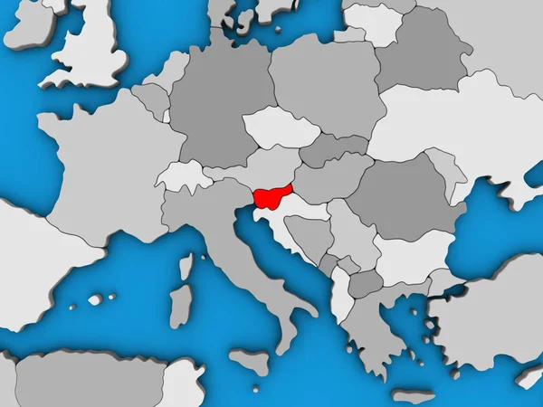 Словенія Синій Політичних Моделі Землі Ілюстрація — стокове фото