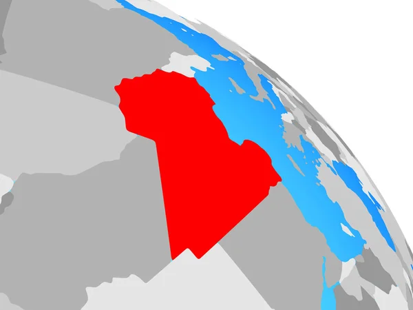 利比亚在简单的蓝色政治世界 — 图库照片