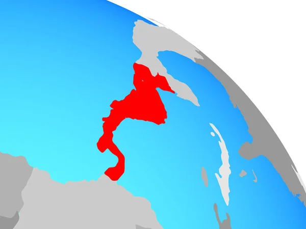 Central America Simple Blue Political Globe Illustration — Stock Photo, Image