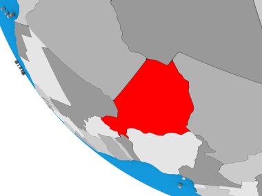 Nijer basit 3D kürede. 3B illüstrasyon.