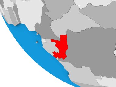 Kongo basit üç boyutlu kürede. 3B illüstrasyon.