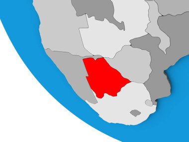 Botswana 'da basit bir 3 boyutlu dünya. 3B illüstrasyon.