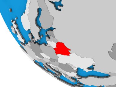 Belarus 'un basit üç boyutlu küresi. 3B illüstrasyon.