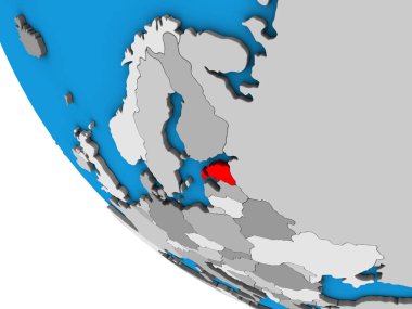 Estonya 'da 3 boyutlu basit bir dünya. 3B illüstrasyon.