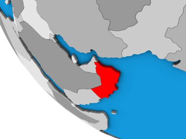 Umman 'ın basit 3 boyutlu küresi. 3B illüstrasyon.