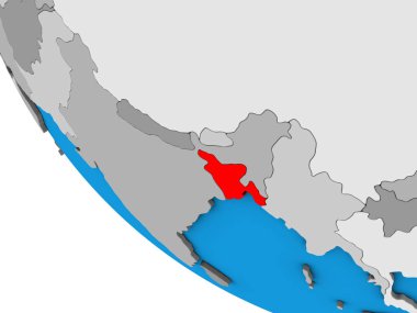 Bangladeş 'te basit bir 3 boyutlu küre. 3B illüstrasyon.