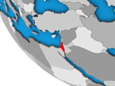 İsrail 'in 3 boyutlu basit bir küresi. 3B illüstrasyon.