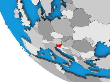 Slovenya 'da 3 boyutlu basit bir dünya. 3B illüstrasyon.