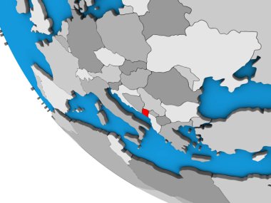 Karadağ 'ın üç boyutlu basit küresi. 3B illüstrasyon.