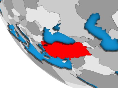 Basit 3d Globe Türkiye. 3D çizim.