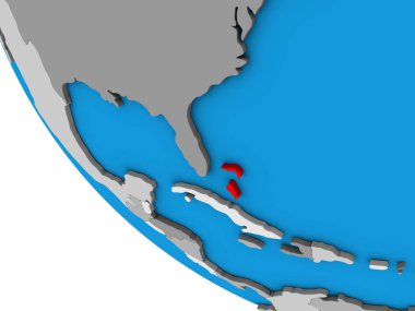 Bahamalar basit 3 boyutlu kürede. 3B illüstrasyon.