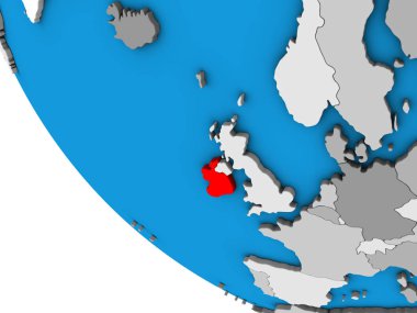 İrlanda'da basit 3d küre. 3D çizim.