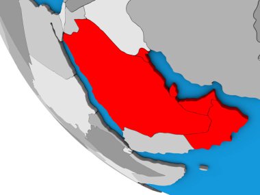 Ccasg ülkeler basit 3d dünya üzerinde. 3D çizim.