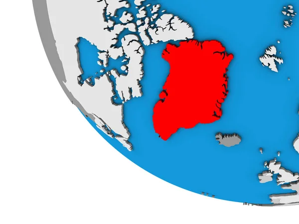 Groenlandia Simple Globo Ilustración — Foto de Stock