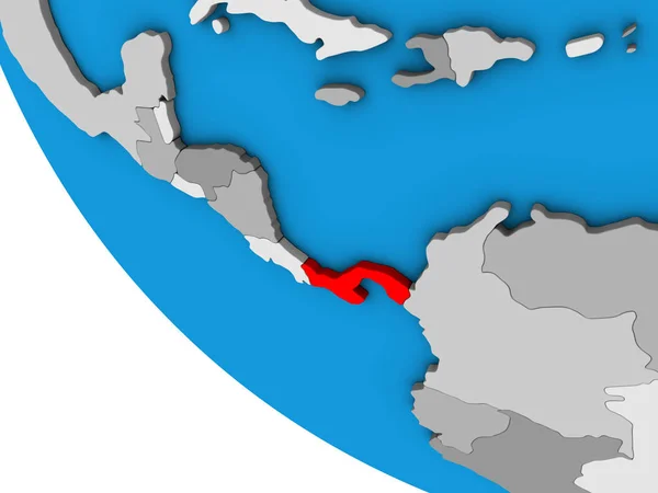 Panama Nın Basit Boyutlu Küresi Illüstrasyon — Stok fotoğraf