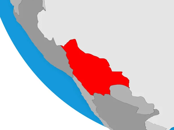 Bolivya Basit Dünya Üzerinde Çizim — Stok fotoğraf