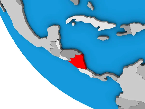 Nicaragua Simple Globe Illustration — Stock Photo, Image