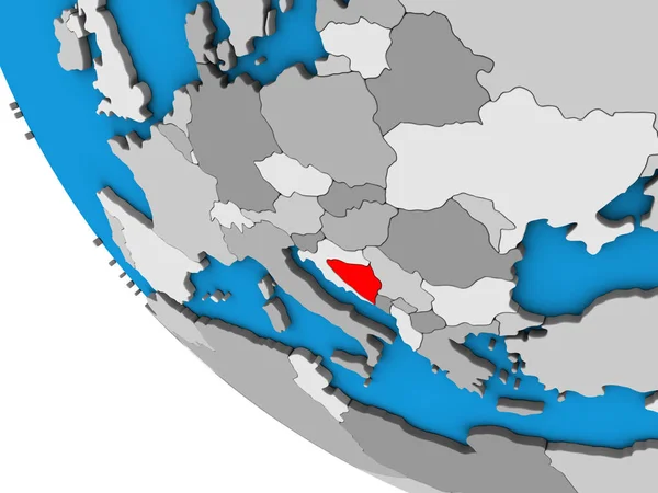 Босния Герцеговина Простом Глобусе Иллюстрация — стоковое фото