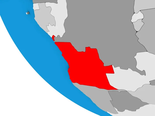Ангола Простому Глобусі Ілюстрація — стокове фото