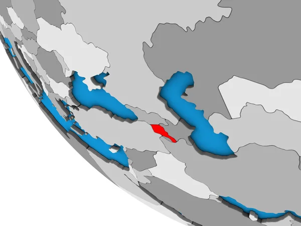 Armenië Eenvoudige Wereldbol Illustratie — Stockfoto