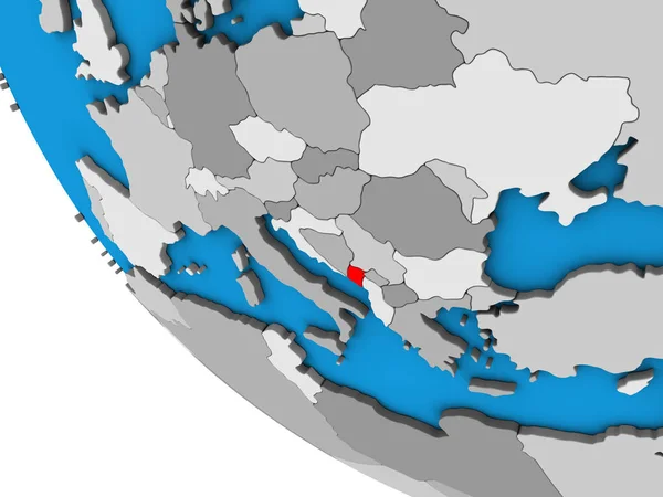 Чорногорія Простому Глобусі Ілюстрація — стокове фото
