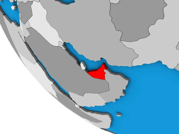 Объединенные Арабские Эмираты Простом Глобусе Иллюстрация — стоковое фото