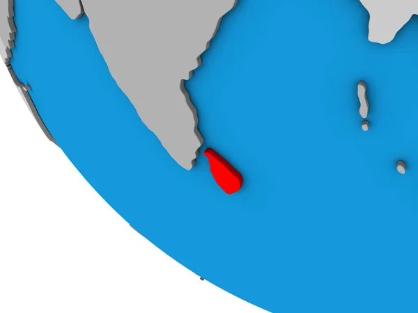 Sri Lanka Sur Simple Globe Illustration — Photo