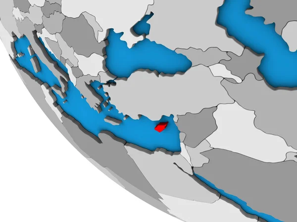 Kıbrıs Basit Dünya Üzerinde Çizim — Stok fotoğraf