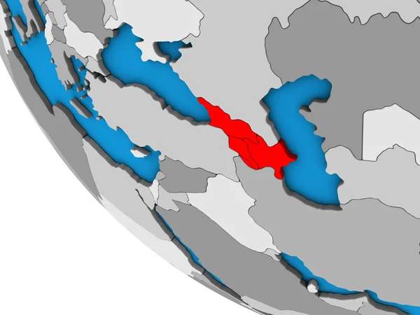 Regione Del Caucaso Semplice Globo Illustrazione — Foto Stock