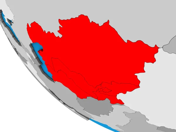 Centraal Azië Eenvoudige Globe Illustratie — Stockfoto